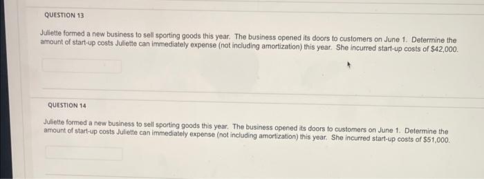 Solved Juliette formed a new business to sell sporting goods | Chegg.com