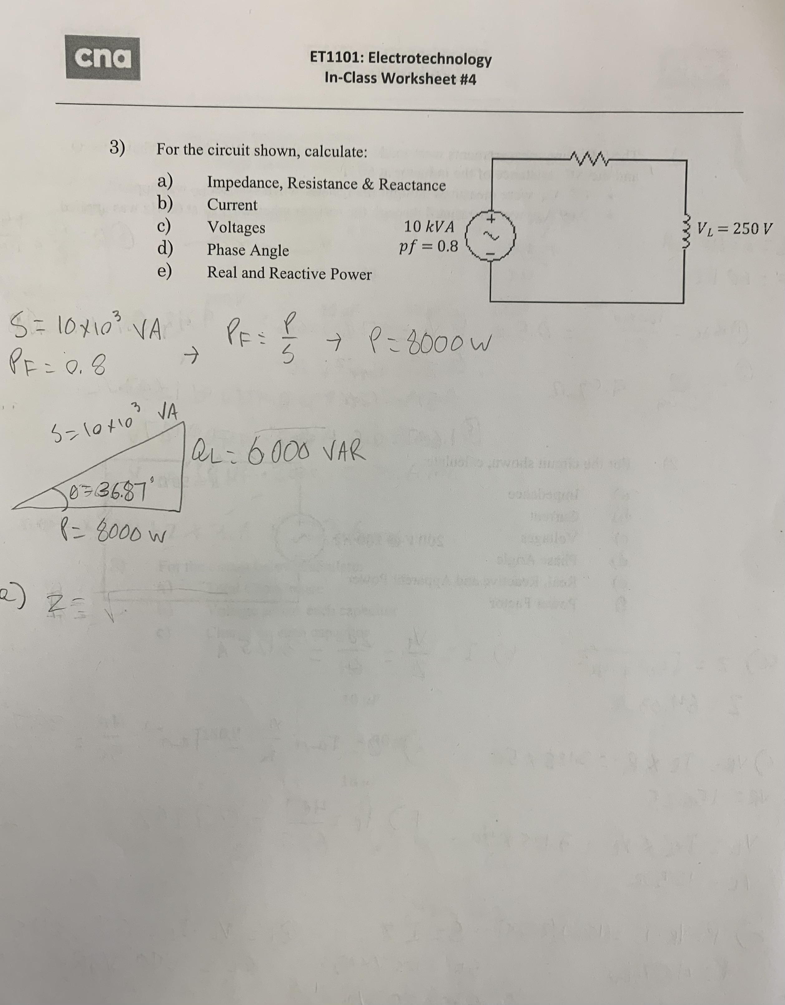 Solved cneET1101: ElectrotechnologyIn-Class Worksheet #4For | Chegg.com