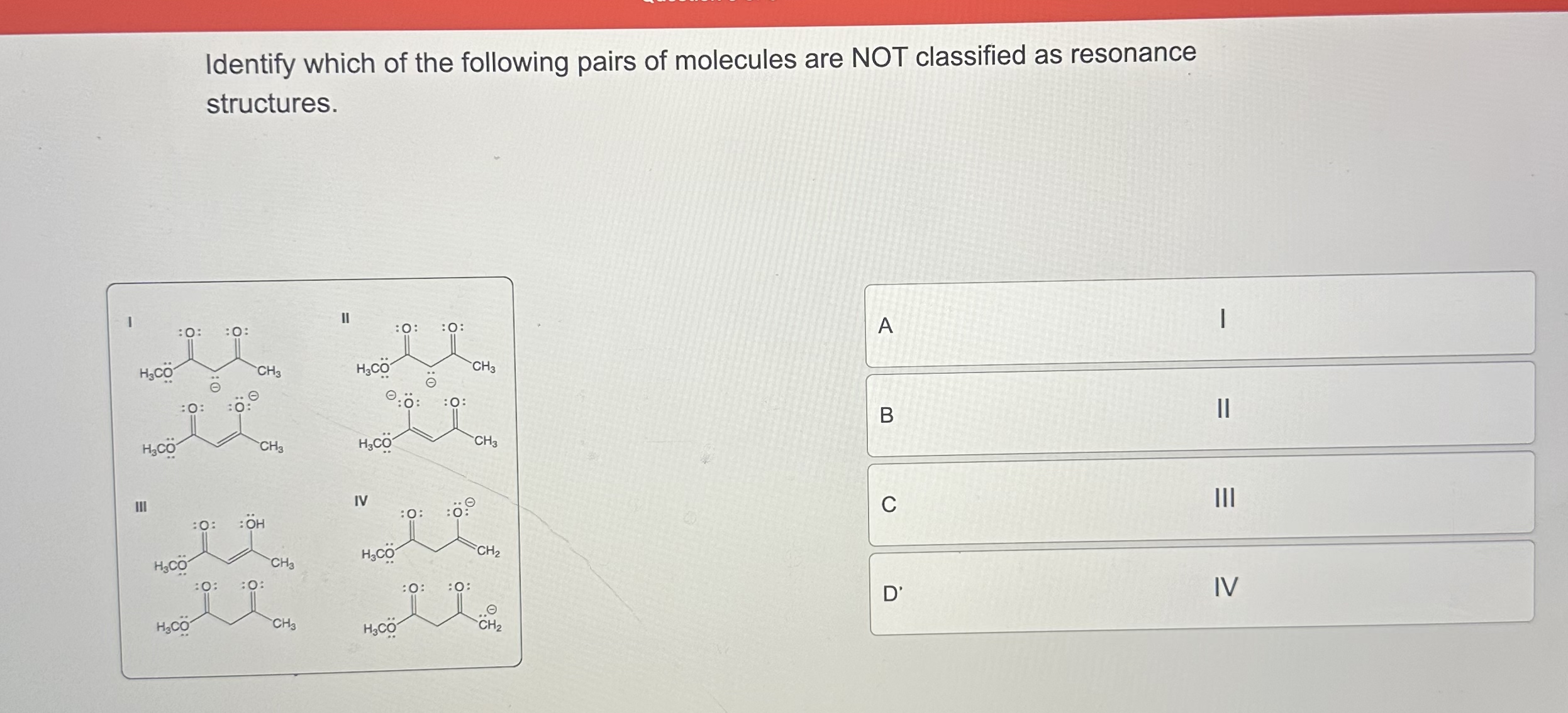 Solved Identify which of the following pairs of molecules | Chegg.com