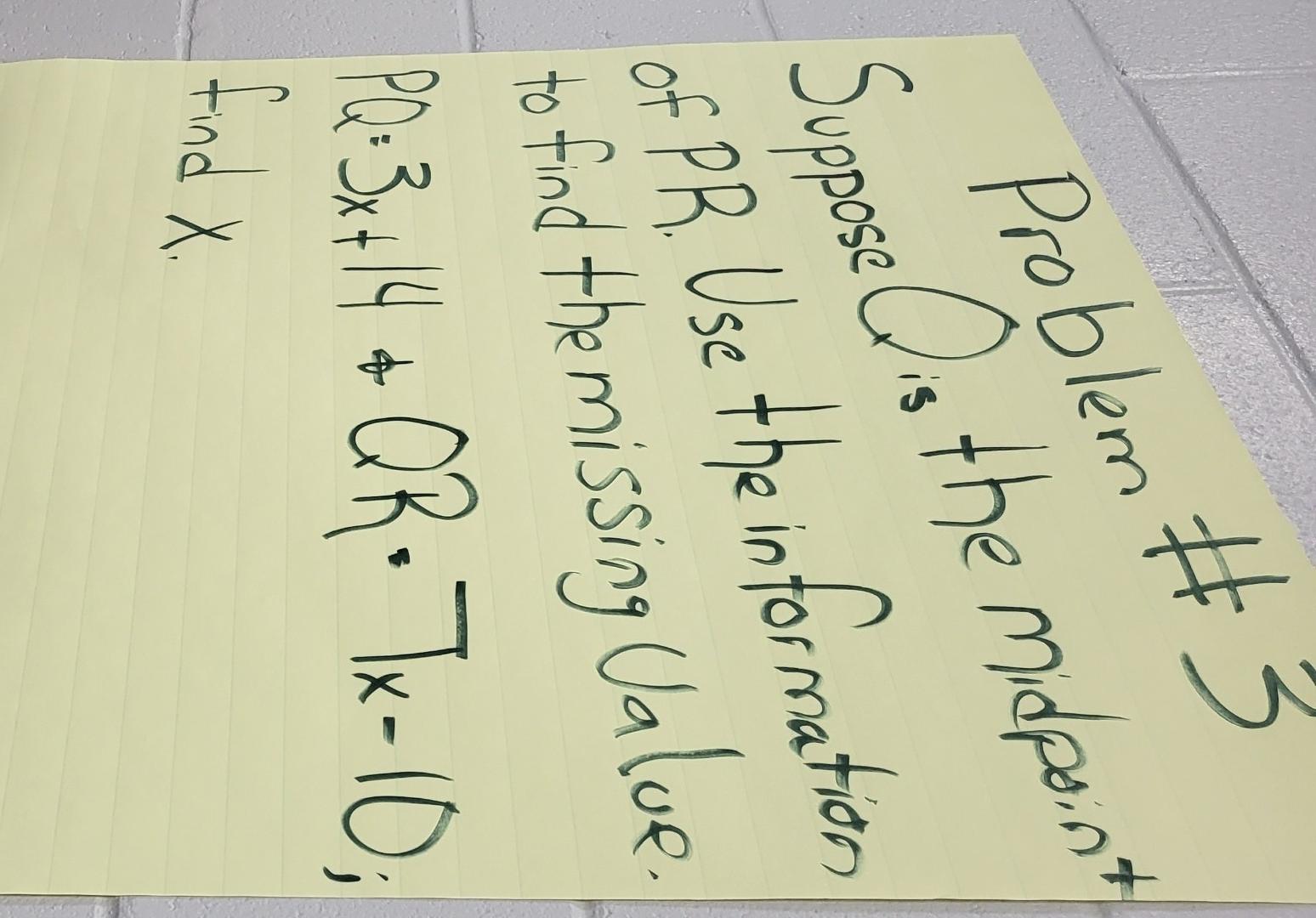 Solved \#3 problem Suppose Qis the midpont of PR. Use the | Chegg.com