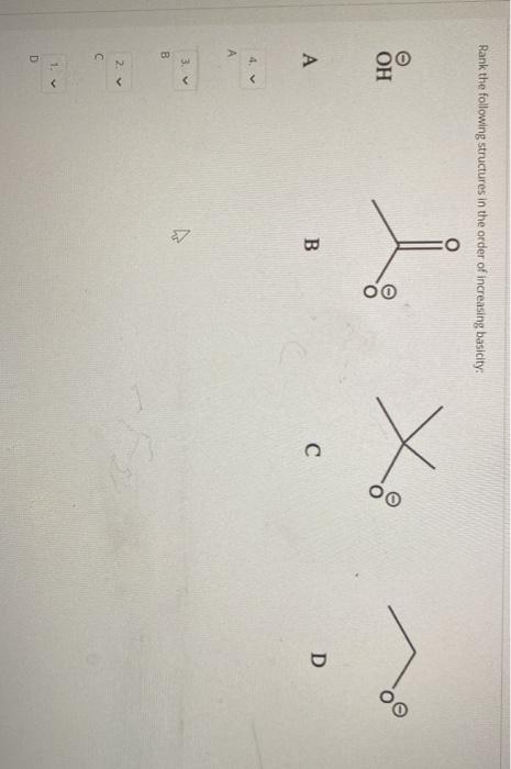 Solved Rank the following structures in the order of | Chegg.com