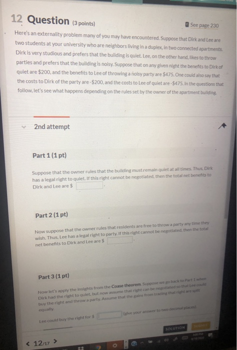 Solved 12 Question (3 points) See page 230 Here's an | Chegg.com