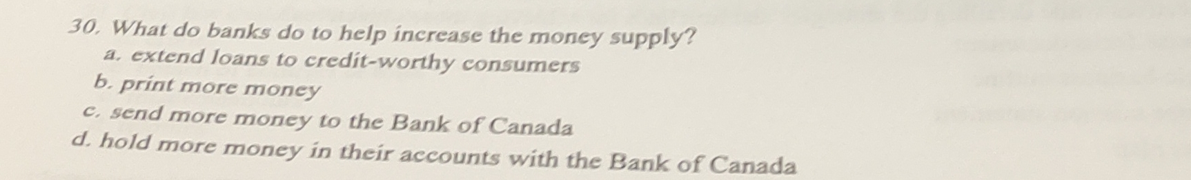 Send More Money Riddle Answer Solved What do banks do to help increase the money supply?a. | Chegg.com