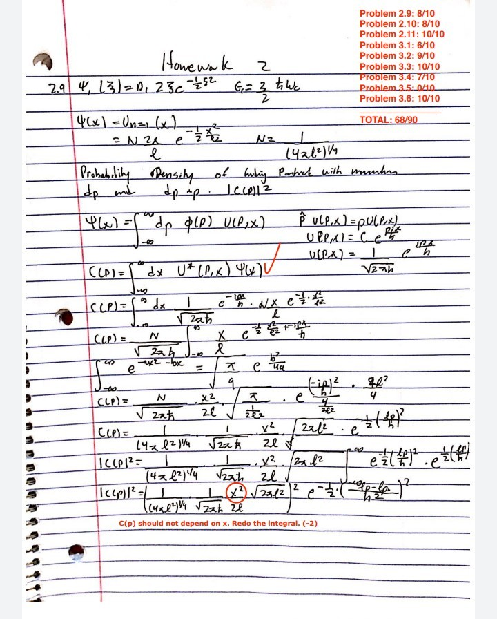 Solved Problem 2.9 Now consider a harmonic oscillator state | Chegg.com