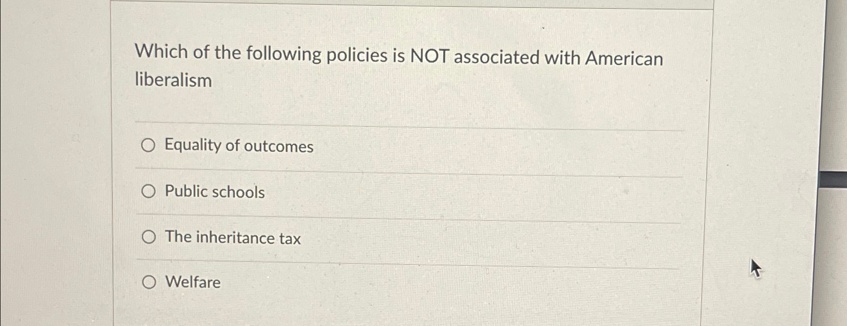 Solved Which of the following policies is NOT associated | Chegg.com