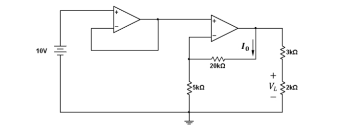 Solved Determine VL and I0 ﻿in the Op-Amp circuit | Chegg.com