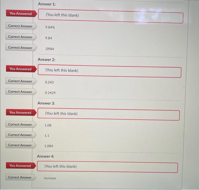 Solved Please Show Work. I Have Put The Correct Answers | Chegg.com