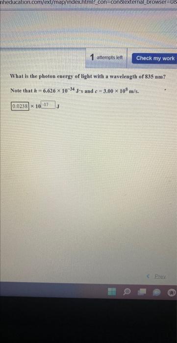 Solved Calculate The Wavelength Of Light That Has A Chegg Com