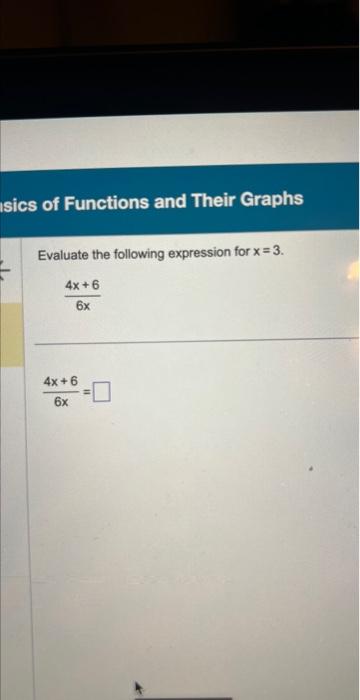 evaluate 6 x 6 )  4 for x 8