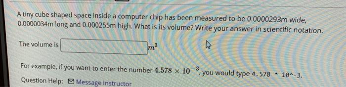 Solved A tiny cube shaped space inside a computer chip has | Chegg.com