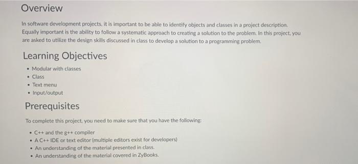 Solved Overview In software development projects, it is | Chegg.com