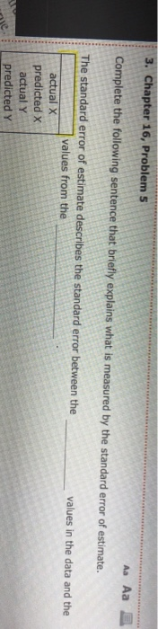 Solved: Aa Aa Complete The Following Sentence That Briefly... | Chegg.com