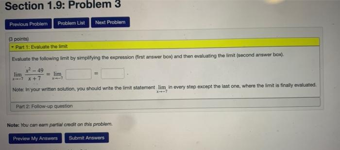 Solved Section 1.9: Problem 3 Previous Problem Problem List | Chegg.com