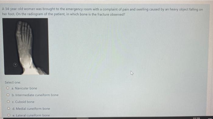 Solved A 34-year-old woman was brought to the emergency | Chegg.com