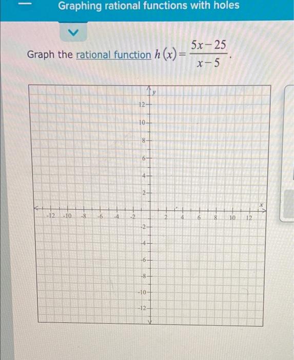 Solved - Graphing rational functions with holes 5x - 25 | Chegg.com