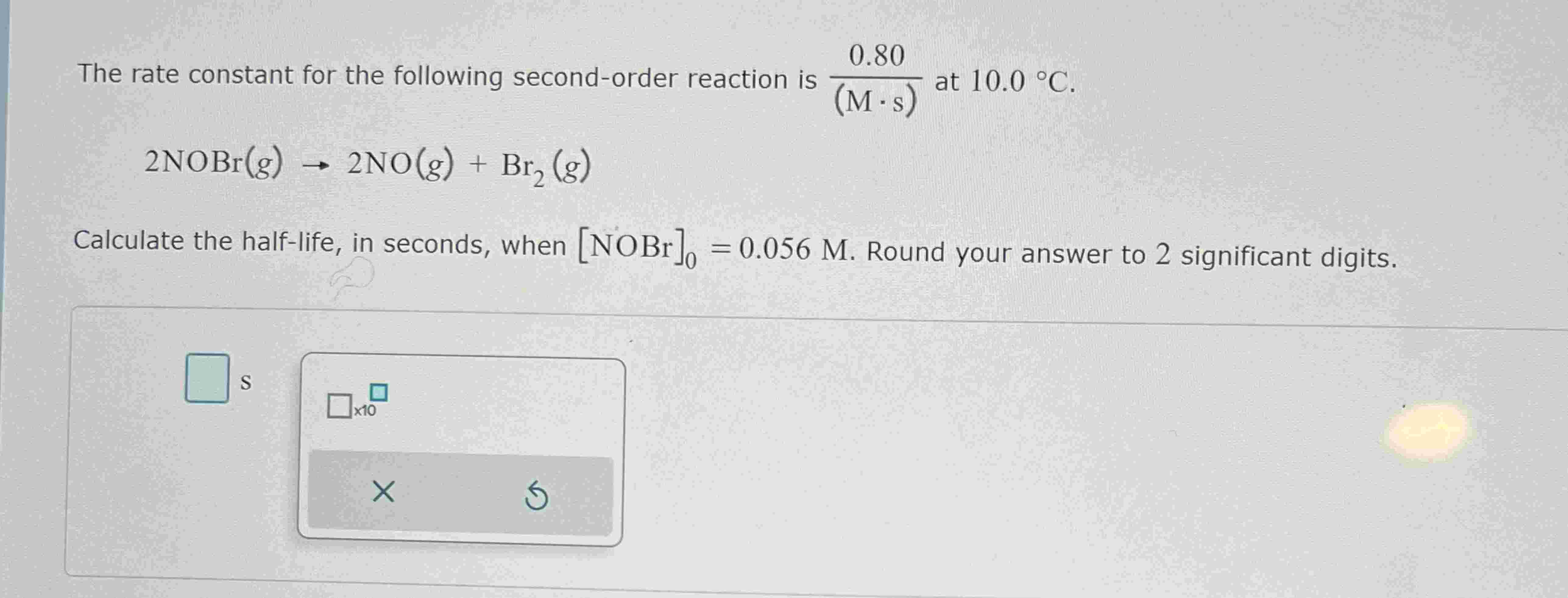 find the unit of rate constant for second order reaction