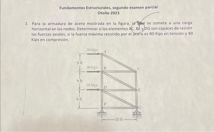 Solved Fundamentos Estructurales, Segundo Examen Parcial | Chegg.com