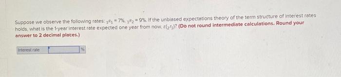 Solved Suppose we observe the following rates: 2R, = 7%, 112 | Chegg.com