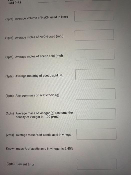 Solved Table 1. Titration data Trial 1 Trial 2 Trial 3 | Chegg.com