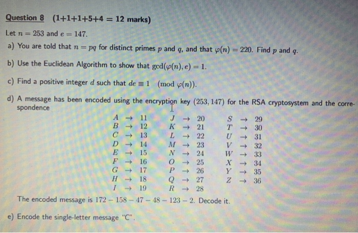 Solved Let N Question 8 1 1 1 5 4 12 Marks 253 And Chegg Com