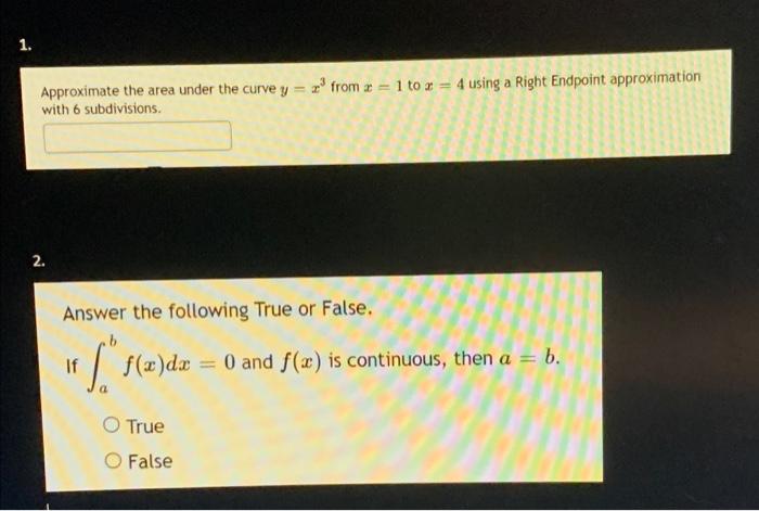 Solved 1. Approximate the area under the curve y = x from = | Chegg.com