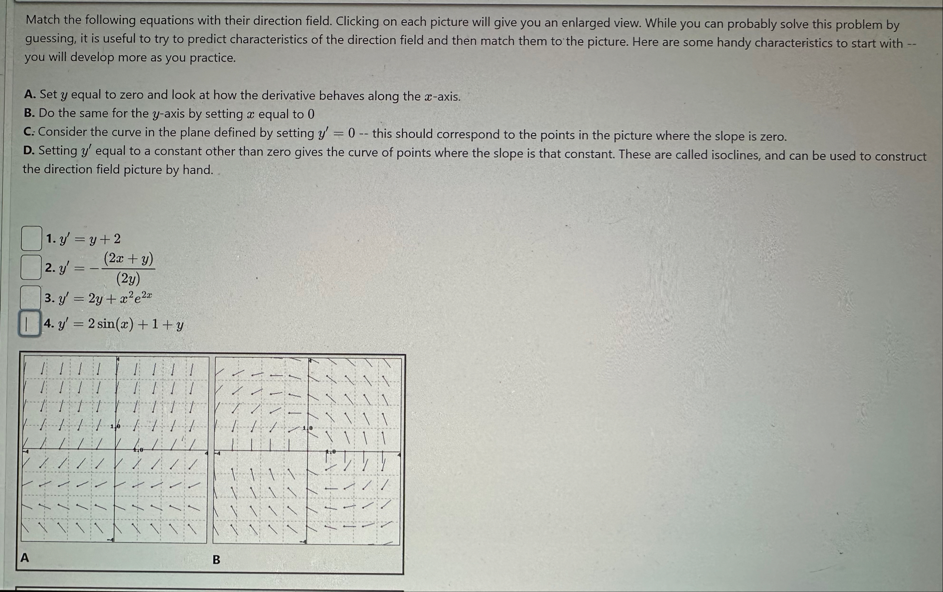 Solved Match the following equations with their direction | Chegg.com