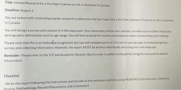 research title about youtube