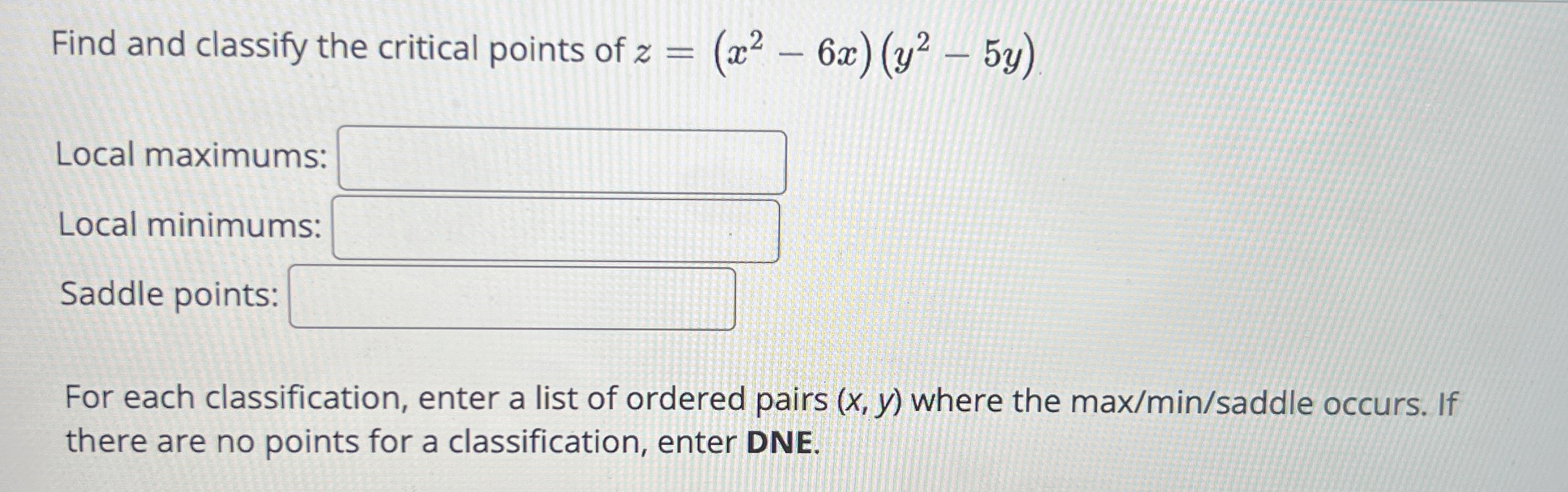 Solved Find and classify the critical points of | Chegg.com
