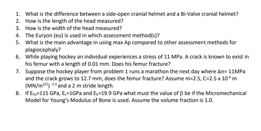 Solved 2. How is the length of the head measured? 3. How is