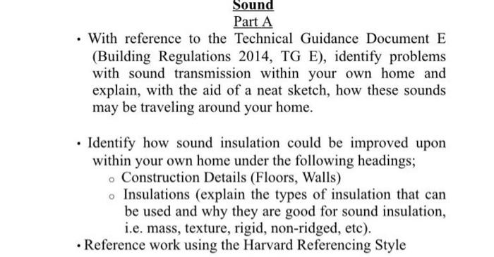 Solved Sound Part A With reference to the Technical Guidance | Chegg.com
