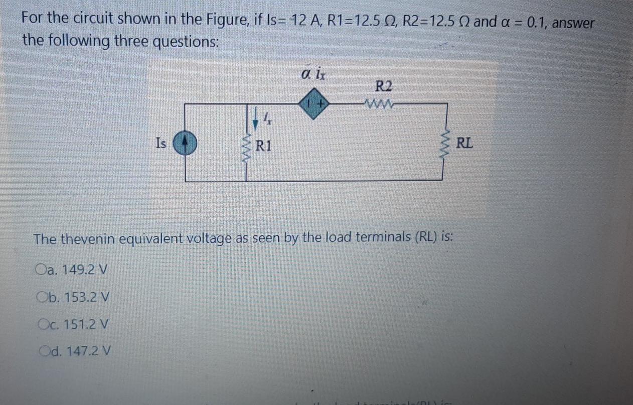 Solved For the circuit shown in the Figure, if Is= 12 A, | Chegg.com
