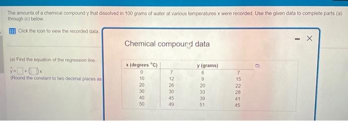 solved-the-amounts-of-a-chemical-compound-y-that-d