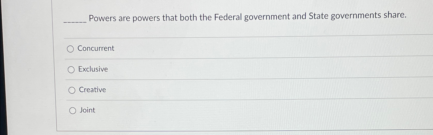 list three powers held only by state governments