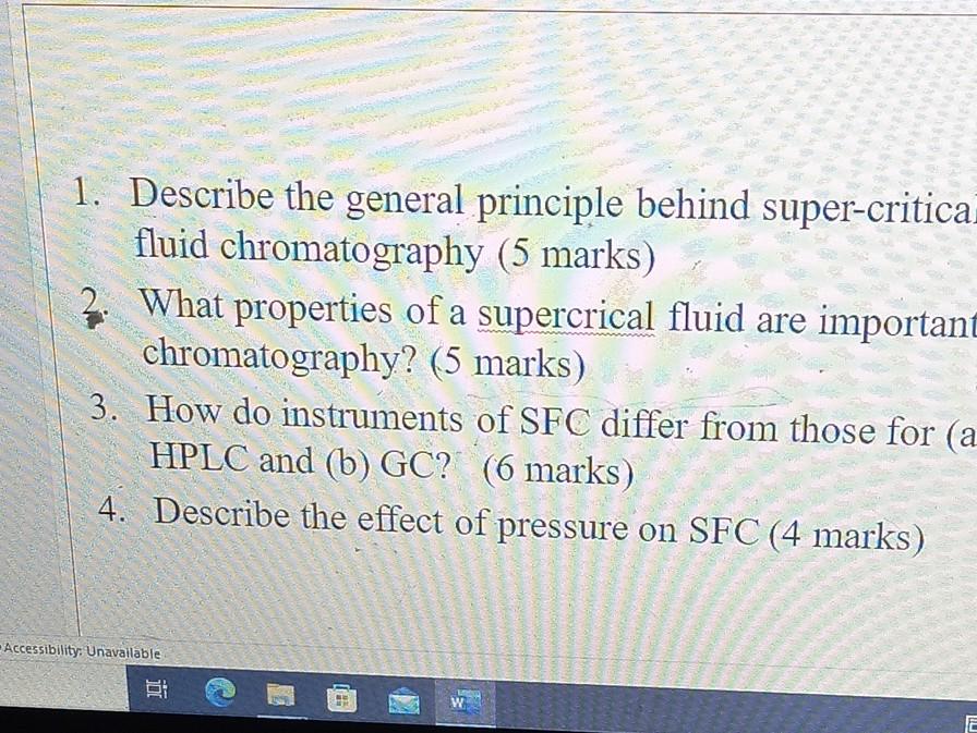 Solved 1 Describe The General Principle Behind