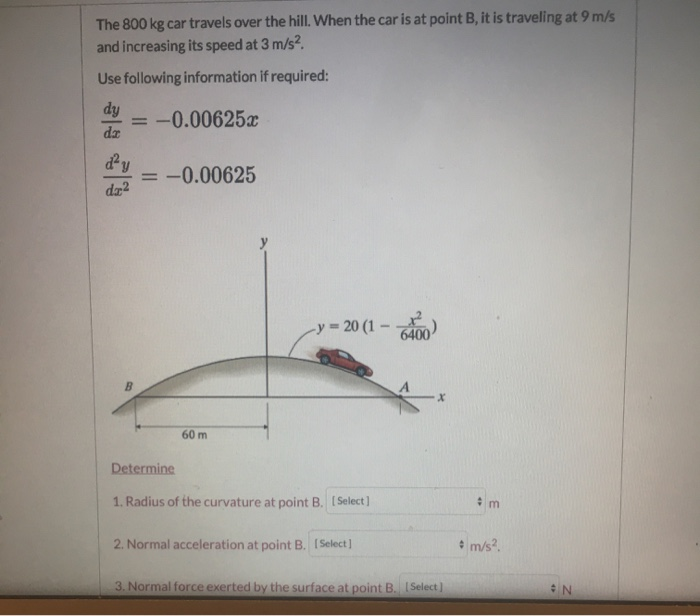 The 800 Kg Car Travels Over The Hill When The Car Is