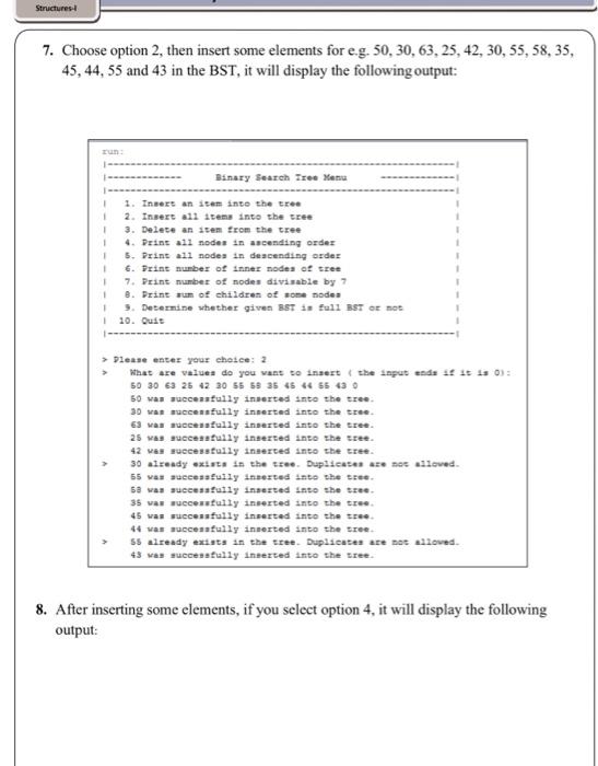 Solved C224 Data Structures LAB 10: Binary Search Trees | Chegg.com