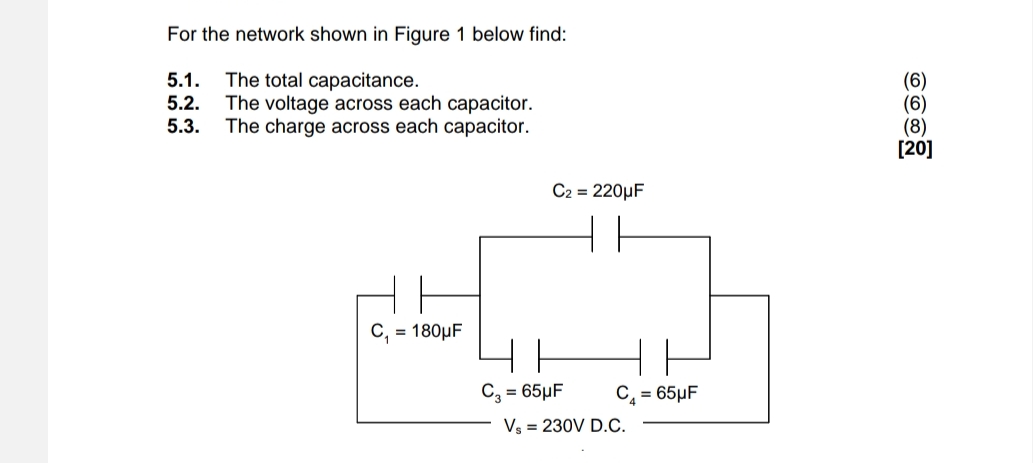 Solved For the network shown in Figure 1 ﻿below find:5.1. | Chegg.com
