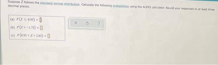 Solved Suppose Z Follows The Standard Normal Distribution | Chegg.com