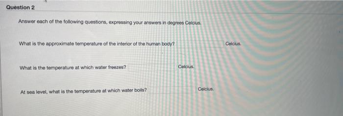 Solved Question 1 Answer each of the following questions, | Chegg.com
