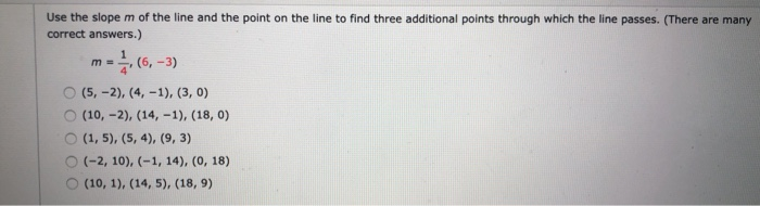 Solved Use The Slope M Of The Line And The Point On The L Chegg Com