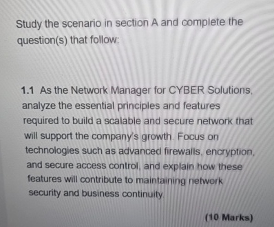 Solved Study the scenario in section A and complete the | Chegg.com