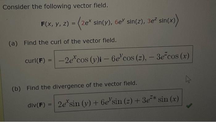 Solved Consider The Following Vector Field. | Chegg.com