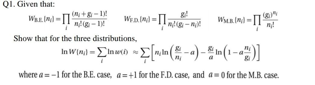 Wm B N 1 Q1 Given That Ni Gi 1 Wb E N Chegg Com