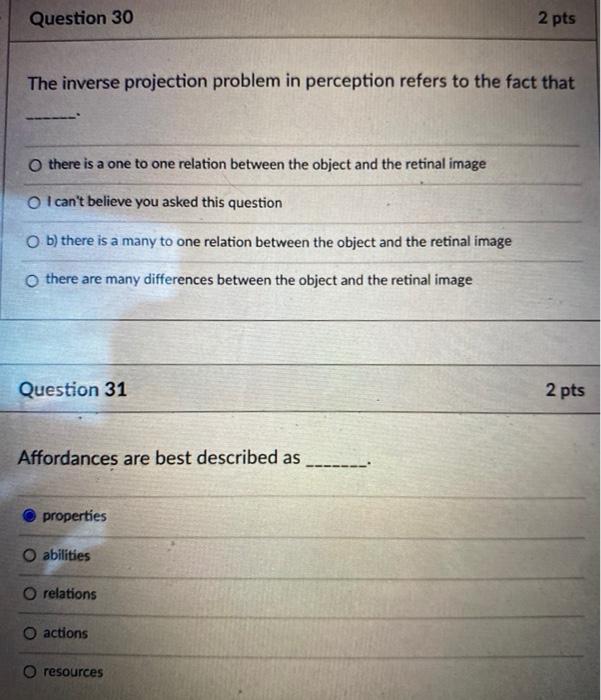 Solved Question 30 2 pts The inverse projection problem in | Chegg.com