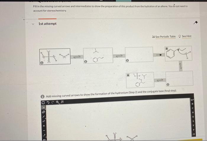 Solved Complete The Electrophilic Addition Mechanism Below. | Chegg.com