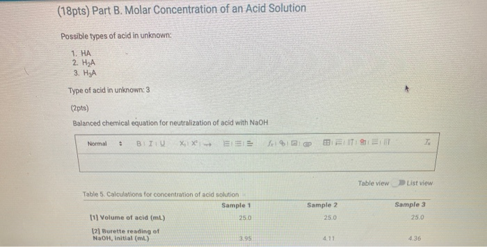 Solved Part A. Standardization of a Sodium Hydroxide | Chegg.com