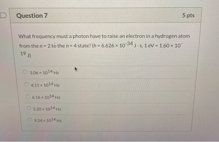 Solved What is the energy required to remove the electron | Chegg.com