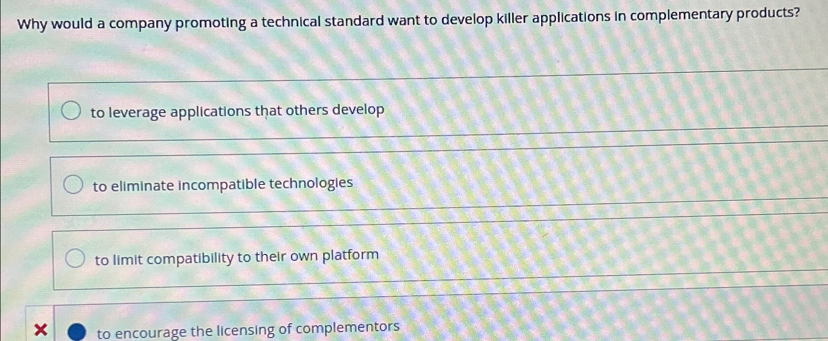 Solved Why would a company promoting a technical standard | Chegg.com