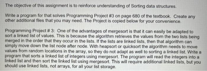 Solved The objective of this assignment is to reinforce | Chegg.com