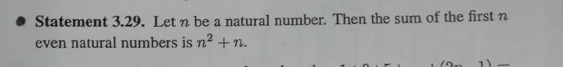 Solved · Statement 3.29. Let N Be A Natural Number. Then The | Chegg.com